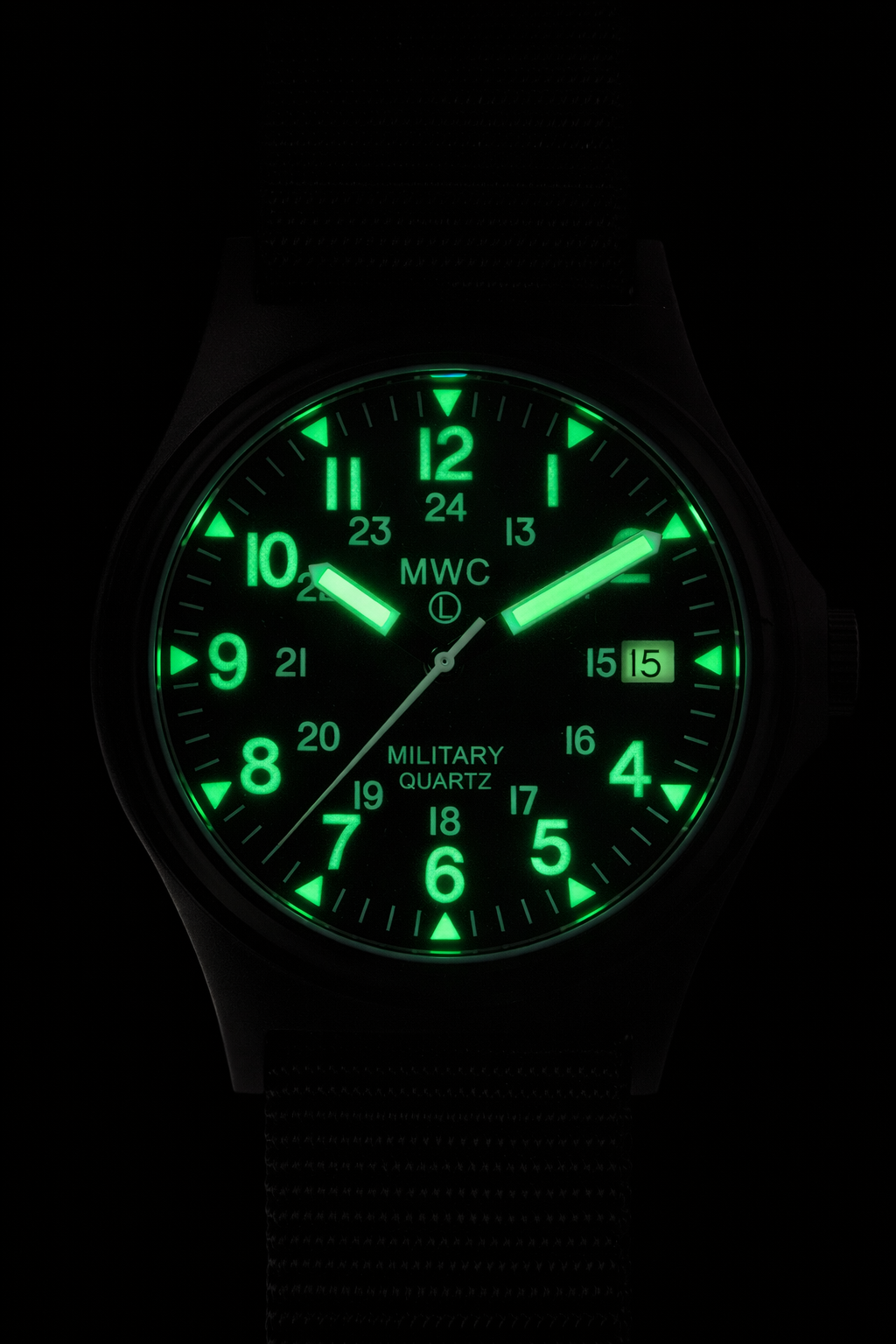 MWC G10 PVD 12/24 200m Water Resistant Military Watch, Sapphire Crystal and 10 Year Battery Life