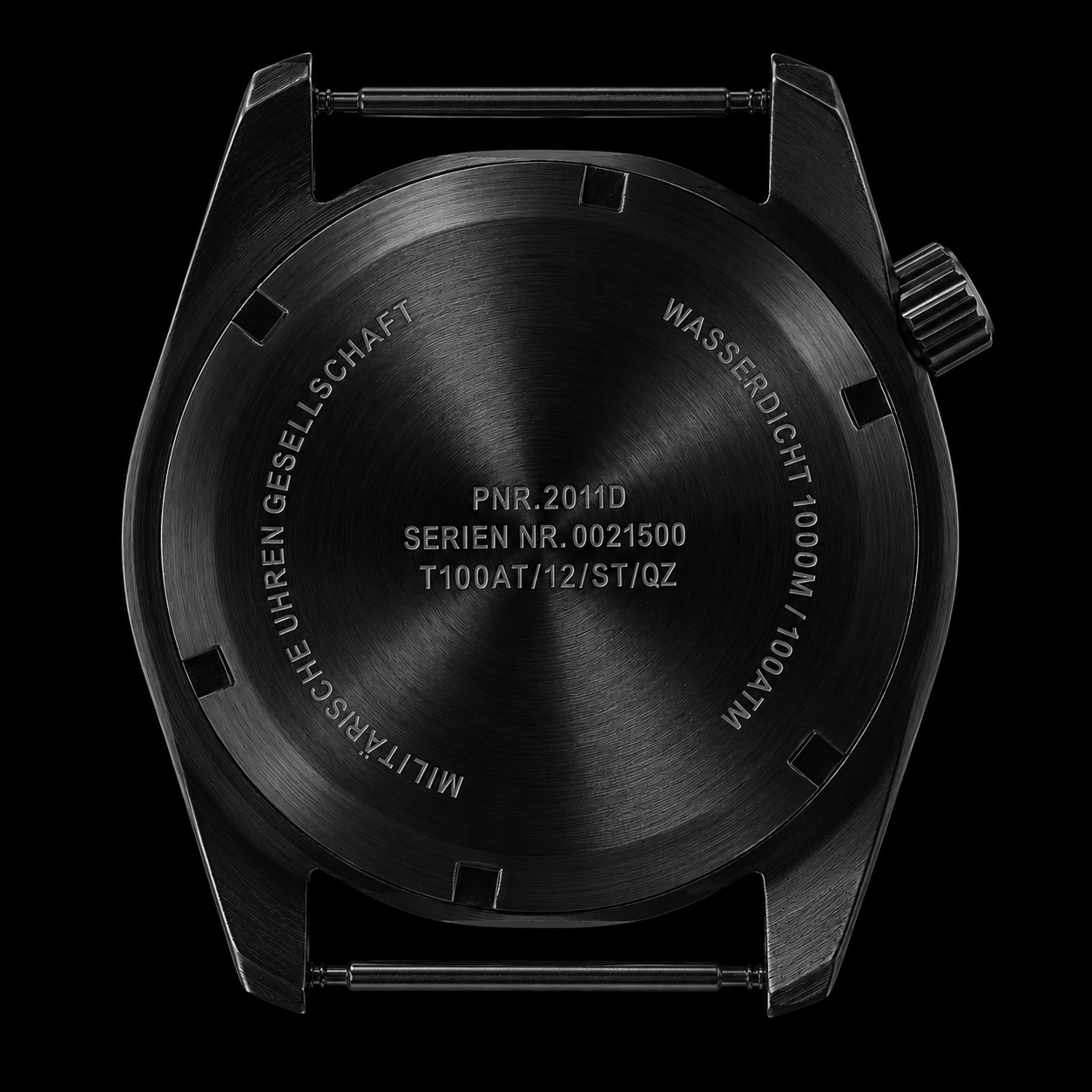 MWC "Depthmaster" 100atm / 3,280ft / 1000m Water Resistant Military Divers Watch in a PVD Titanium Case with Luminova and a Helium Valve, Swiss Quartz Movement with a Ten Year Battery Life