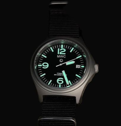 MWC Combat Elite Titanium Military Watch, 300m Water Resistant, 10 Year Battery Life, Luminova and Sapphire Crystal - Watch Used for Images and Promotion