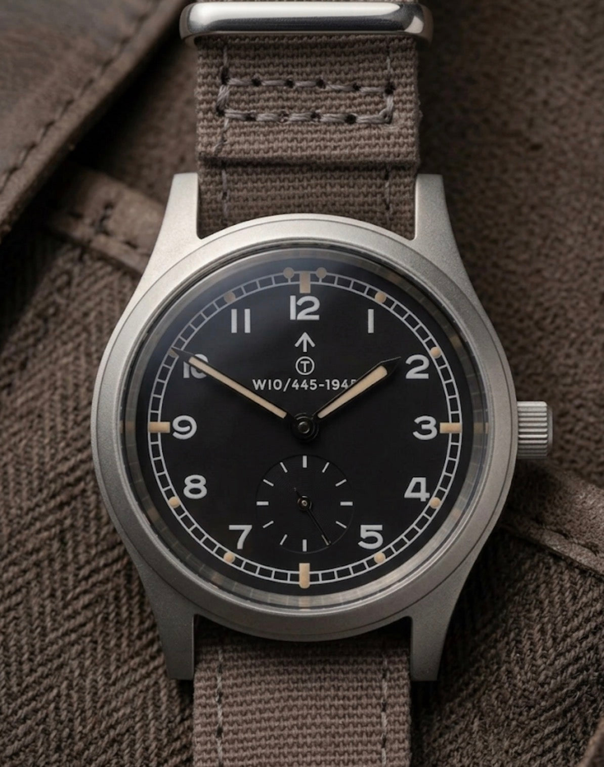 MWC 1940s/1950s "Dirty Dozen" Pattern Military Watch with 31-Jewel Swiss Sellita SW260 Automatic Movement and Domed Vintage Box Sapphire Crystal