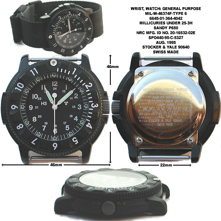 MWC P656 2025 Model PVD Tactical Series Watch with GTLS Tritium, Sapphire Crystal and Ten Year Battery Life