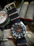 MWC "Depthmaster" 100atm / 3,280ft / 1000m Water Resistant Military Divers Watch in a Stainless Steel Case with GTLS and Helium Valve (10 Year Battery Life)