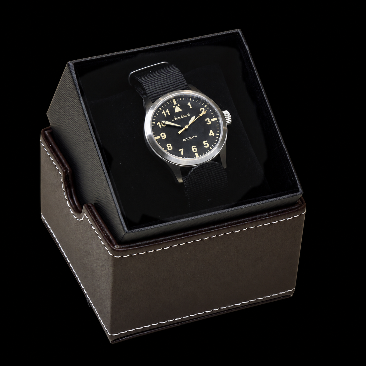 Aeschbach Classic 1950s/60s Pattern Field Watch with a 24 Jewel Automatic Movement
