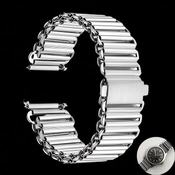 20mm Retro 1940/50s "Bonklip" Style Stainless Steel Bracelet Ideal for - Ideal for Antique or Retro Style Watches