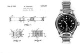 A-11 1940s WWII Pattern Automatic Military Watch With Shatter and Scratch Resistant Box Sapphire Crystal on Matching Retro 