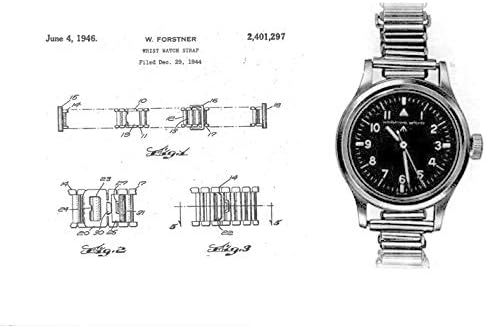 A-17 U.S 1950s Korean War Pattern Automatic Military Watch with Shatter and Scratch Resistant Box Sapphire Crystal on a Retro Stainless Steel "Bonklip" Bracelet with a Black Military Webbing Strap