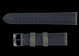 2 Piece Retro Pattern 22mm Canvas Military Watch Strap in Olive Drab - The Ideal Durable Fabric Strap for Military Watches