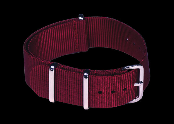 22mm Dark Red NATO Military Watch Strap