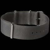 Single Pass 20mm Admiralty Grey NATO Military Watch Strap in Ballistic Nylon with Stainless Steel Fasteners