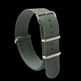 20mm Ribbed Grey NATO Military Watch Strap