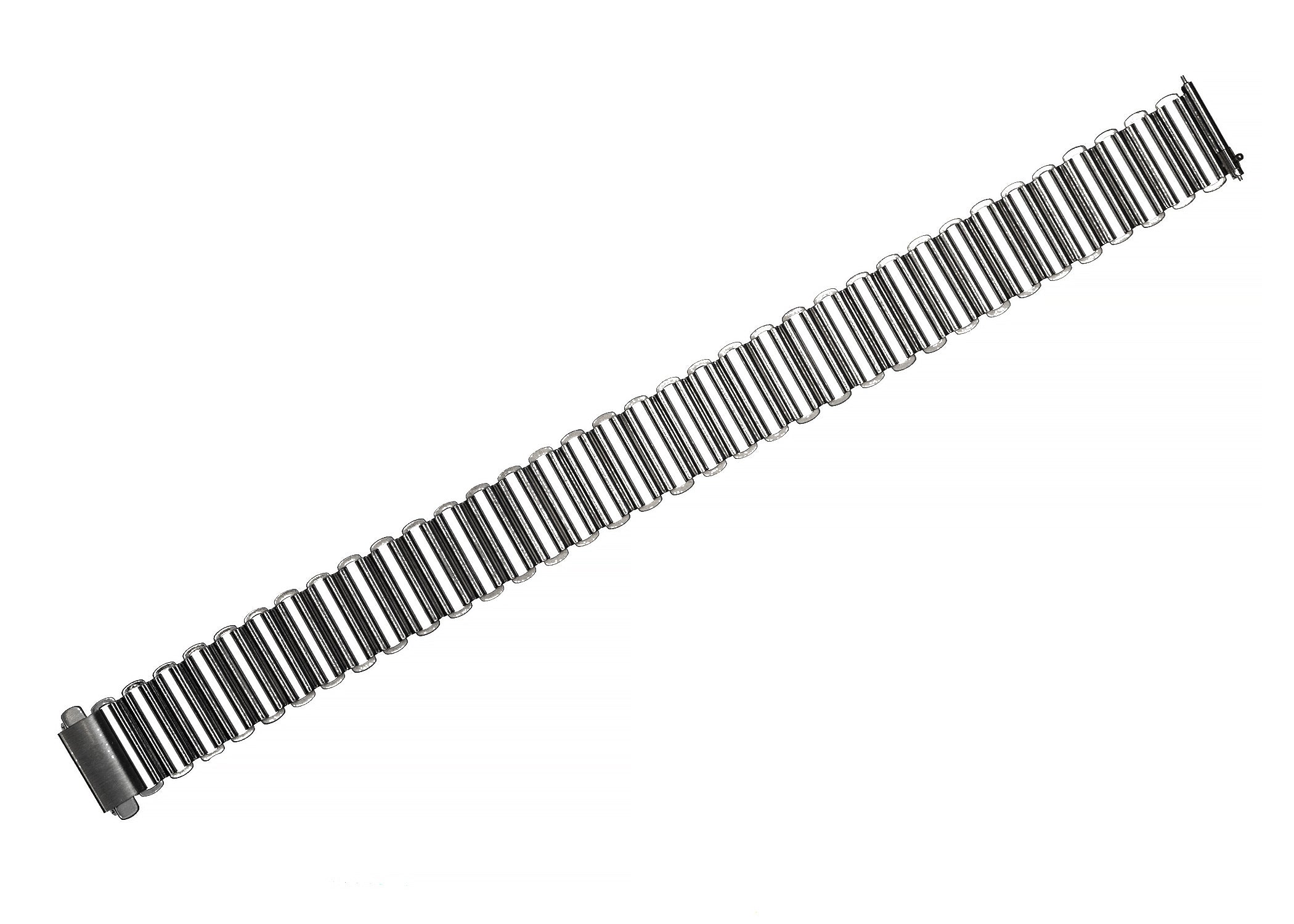 20mm Retro 1940/50s "Bonklip" Style Stainless Steel Bracelet - Ideal for Antique or Retro Style Watches