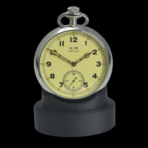 Pocket Watch Stand in Black - Ideal to Display a Pocket Watch When it's not in Use on a Desk, Table or Cabinet