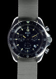 MWC NATO Pattern Stainless Steel Military Pilots Chronograph with Sapphire Crystal and Swiss Ronda Movement - 12 Hour GMT Bezel