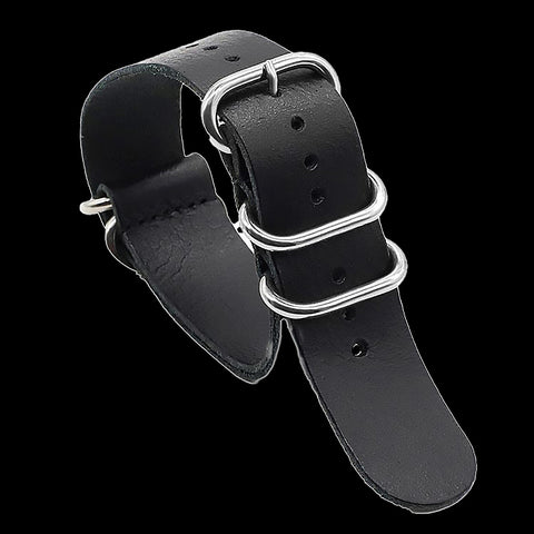 MWC Black Silicone Rally Pattern Watch Strap Suitable for a Wide Variety of Models with 20mm Lug Size