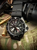 MWC Automatic Black PVD Military Divers Watch  - Tritium / GTLS Illumination, Sapphire Crystal and 60 Hour Power Reserve