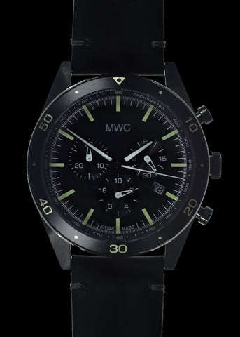 MWC GMT (Dual Time Zone) Water resistant Military Watch in Stainless Steel Case with Screw Crown