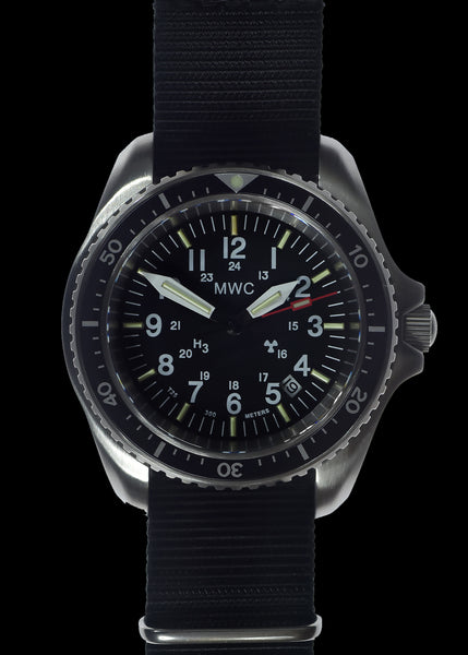 MWC Stainless Steel Automatic Military Divers Watch  - Tritium / GTLS Illumination, Sapphire Crystal and 60 Hour Power Reserve