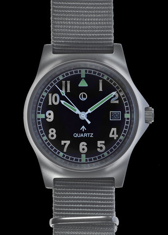 MWC G10 LM Stainless Steel Military Watch on a Grey NATO Strap (Sterile/Unbranded Dial)