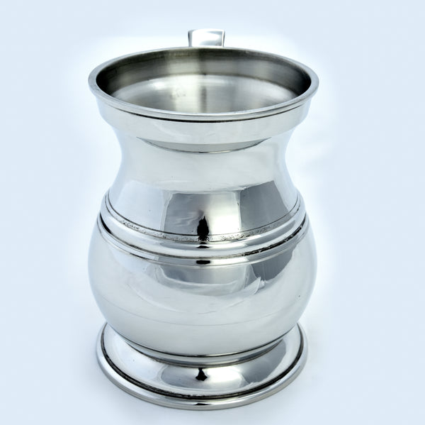 James Yates One Pint 19th Century Pattern Pewter Baluster Tankard - This is an exact remake of the manufacturers original