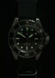 MWC 24 Jewel 1982 Pattern 300m Automatic Military Divers Watch with Sapphire Crystal on a NATO Webbing Strap (With Date)