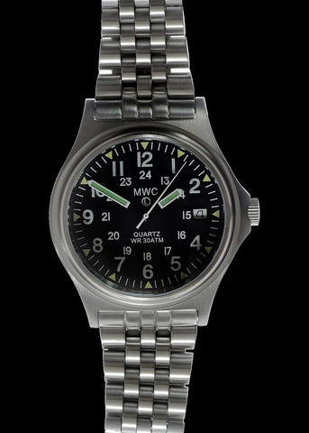 MWC G10 300m / 1000ft Water resistant Limited Edition U.S Pattern Brushed Stainless Steel Military Watch with Sapphire Crystal on NATO Strap
