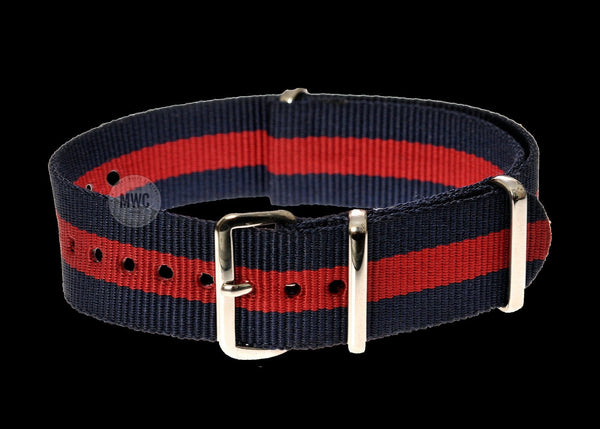 22mm Red and Navy NATO Military Watch Strap